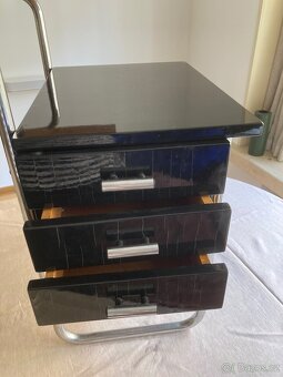 funkcionalistický chromovaný dámský psací stůl - 3