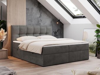 Boxbed Boxspring 3 barvy Lori 160/ 180x200cm Nová - 3