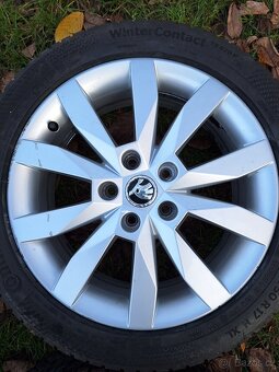 alu kola 5x112 R17 originál Škoda nové pneu 205/50/17 - 3