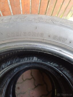 Prodám sadu letních pneu 205/60R16 Bridgestone - 3