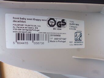 Dětská sedačka na kolo zn. Guppy mini Polisport - přední - 3