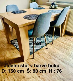 Obývací stěna,komoda a jídelní stůl - 3