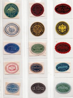 PRAHA - velká sbírka starých papírových pečetí - 151 ks - 3