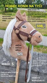 HOBBY HORSE - koníci na tyči - velikost S - 3