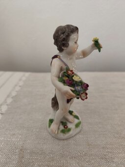 Meissen míšeň chlapec s košíkom porcelánová soška 13 cm - 3