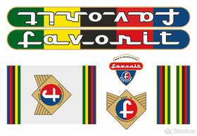 Rámové polepy Favorit, Eska z roku 1955, 1963, 1980, F1 - 3