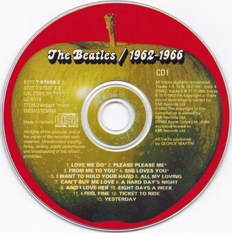 2cd The Beatles – 1962-1966 red album 1993 - 3