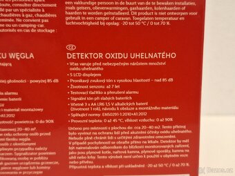 NOVÝ Detektor / hlásič oxidu uhelnatého Smartwares - 3