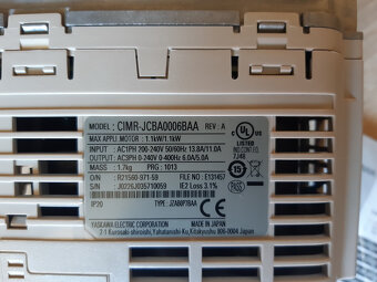 Frekvenční měnič Yaskawa 1,1kW - 3