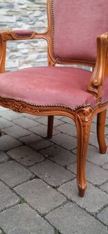 Italská stylová sedací souprava +mosazný stolek - 3