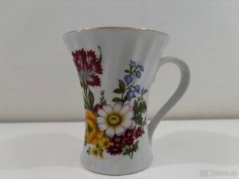 Porcelánové hrníčky Paolo Roncci – květinový vzor, Itálie - 3
