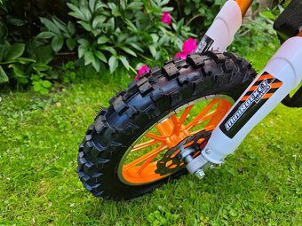 Nová benzínová dětská minikroska oranžová 49ccm 10" kola - 3