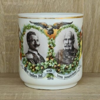 WW1- PORCELANOVÝ HRNEK - FRANZ JOSEF - 5 KUSŮ - 3