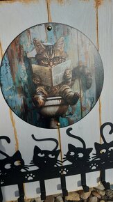 Hand made "kočičí " věšák na klíče Provence - 3