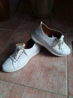 Celokožené bílé vycházkové boty  vel.+++39+++ - 3