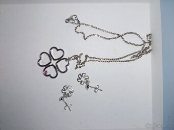 Přívěsek a náušnice čtyřlístek - 3