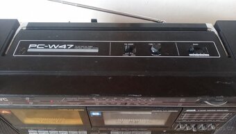 Radiomagnetofon JVC PC-W47G dvojče kazeťák retro - 3