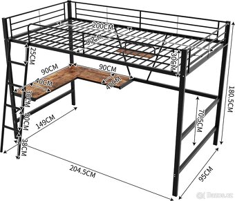 Patrová postel s psacím stolem - 3