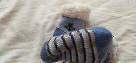 D48_Dětské teplé ponožky (modrý-bílý) - 3