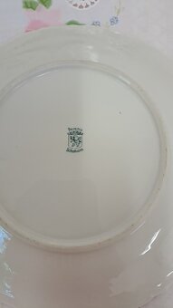 RETRO STARÉ SERVÍROVACÍ TALÍŘE značené porcelánkou - 3