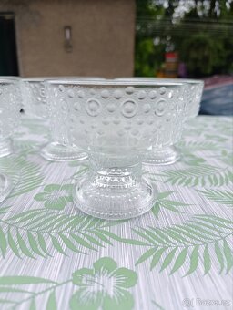 5x skleněná miska Riihimäen Lasi Grapponia. - 3