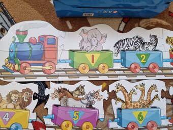 Puzzle obří čísla, počítání vlak a čísly - 3