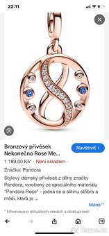 PANDORA - náramek s přívěsky - 3