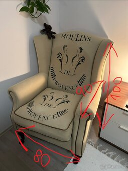 Vintage/retro křeslo, ušák - 3