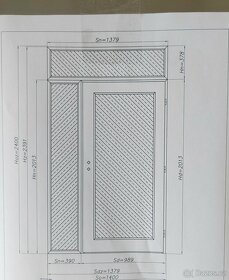 Prosklená stěna š.138 x v.240 cm - antracit -nová - 3