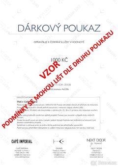 Dárkový poukaz do Café Imperial v hodnotě 1 000 Kč - 3
