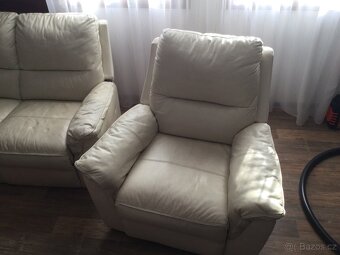 Křeslo + gauč - kožené. - 3