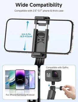 Mini selfie stativ s dálkovým ovládáním - 3