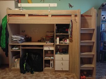 patrová postel+psací stůl a skříň - 3