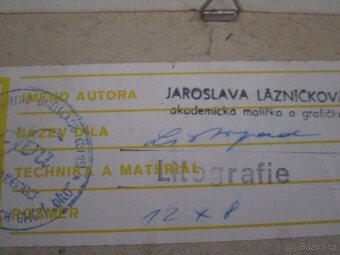 litografie od ak.malířky J.Lázničkové-levně - 3