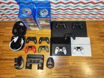 PS4 PlayStation 4 Slim/Fat 500GB, Ovladače a Hry
- 3