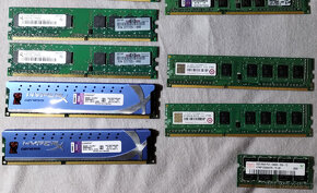 Prodám paměti DDR DDR2 DDR3 2GB 1GB 512MB do PC i notebooku - 3