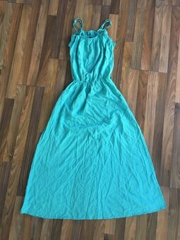 Mint maxišaty s volnáky, vel S/M, First Angel - 3