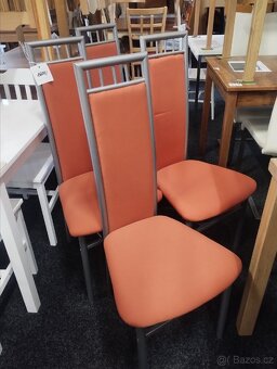 Židle oranžové 4 kusy - 3