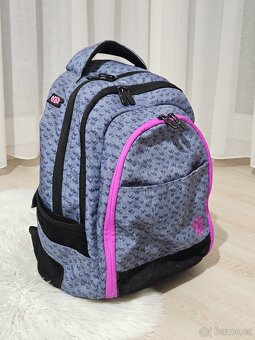 Studentský batoh dívčí bagmasters digital blue pin - 3