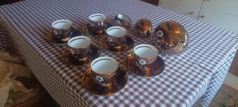 kávová/čajová souprava pro 6 osob zlatý dekor - 3