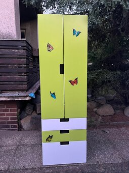 IKEA STUVA Zelená vysoká dětská skřínka - 3