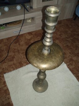 Velký mosazný svícen 91 cm,cca 4 kg- lze rozebrat- viz foto - 3