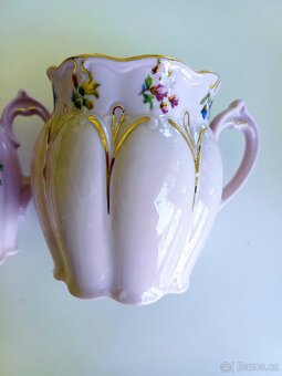 2 ks hrnek růžový porcelán - 3