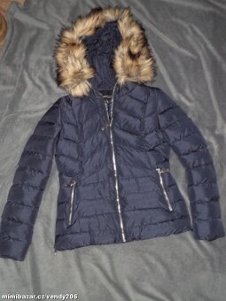 MISSFOFO zimní bunda vel. S, tm. modrá, nová, - 3