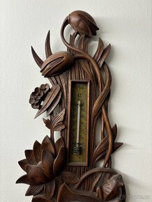 Secesní barometr s žabkou - 3