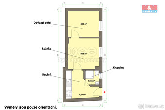 Pronájem bytu 2+1, 27 m², Mariánské Lázně, ul. Nákladní - 3