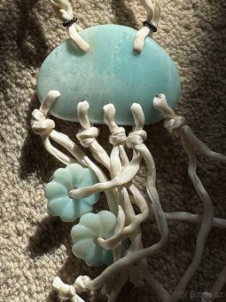 Přívěsek , náhrdelník - minerál, kámen larimar tyrkys - 3