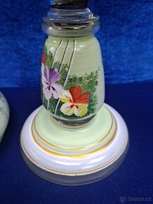 Skleněná, petrolejová lampa - 3