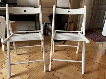 bílé skládací židle - 3