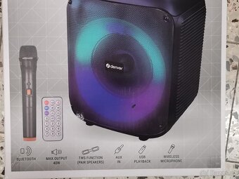 Přenosný reproduktor 400W s mikrofonem - 3